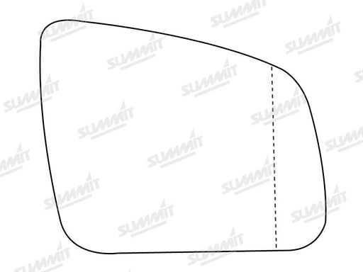 Summit Stick-On Aspheric Mirror Glass fits Mercedes C Class 07 on RHS Summit - Dynamic Drive