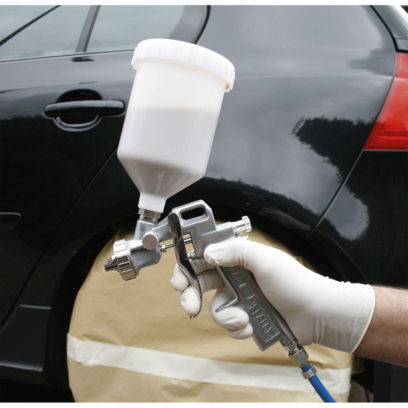 Sealey Gravity Feed Spray Gun 2.2mm Set Up Adjustable Paint Flow 600ml Sealey  - Dynamic Drive