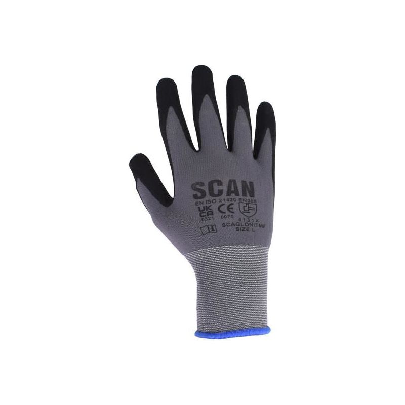 Scan Breathable Microfoam Nitrile Gloves - L (Size 9) Scan - Dynamic Drive