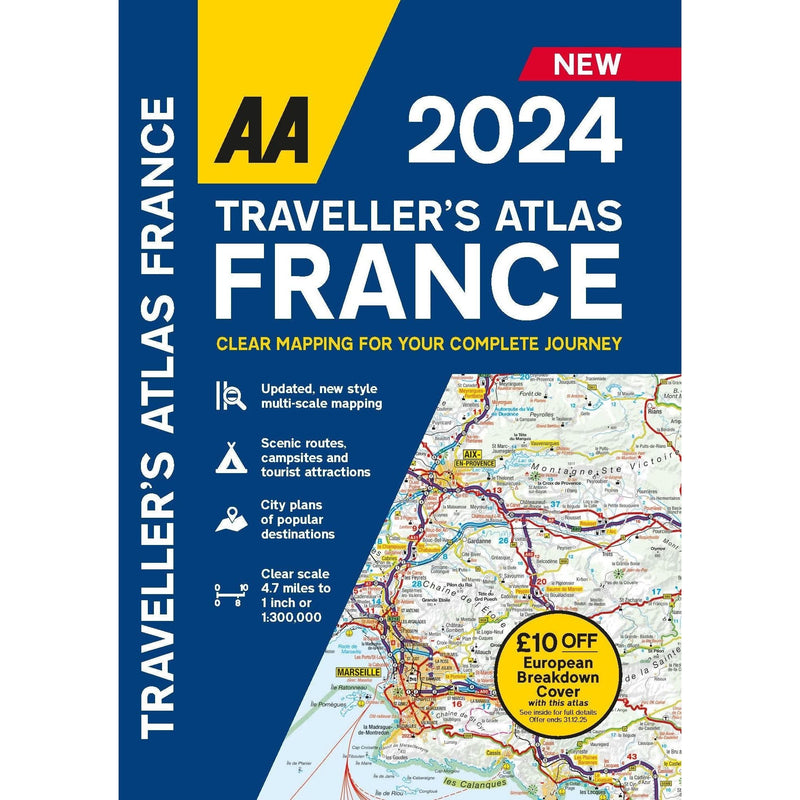 AA Traveller Atlas France 2024 9780749583415 AA - Dynamic Drive