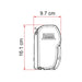Fiamma F45 Eagle 450 Awning, Polar White Royal Grey Fiamma - Dynamic Drive