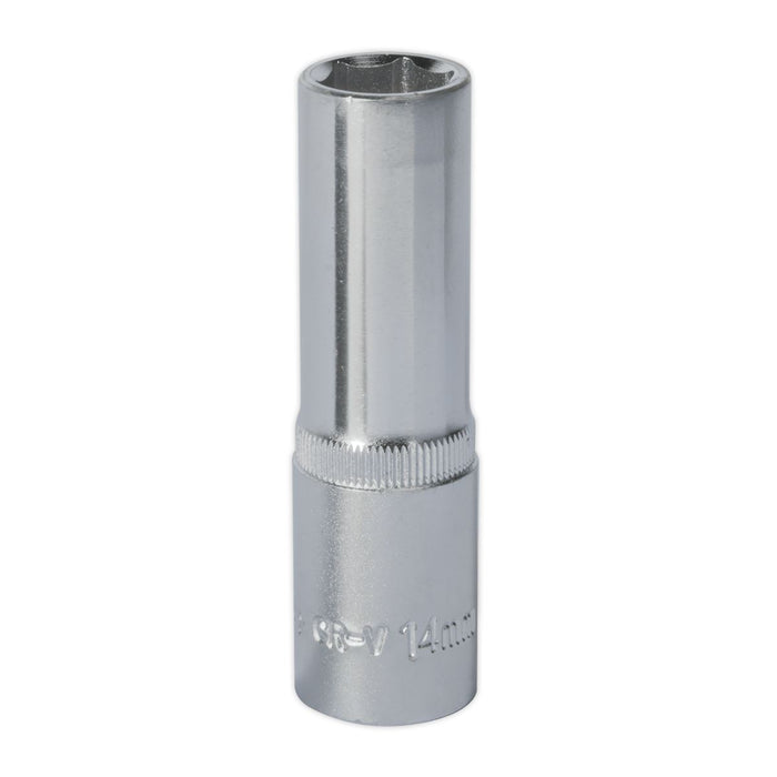 Sealey WallDrive Socket 14mm Deep 1/2"Sq Drive S1214D Sealey - Dynamic Drive