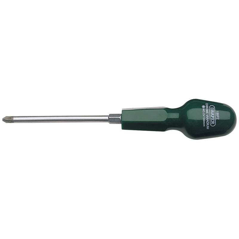 Draper PZ Type Cabinet Pattern Screwdriver, No.2 x 100mm (Sold Loose) 19508 Draper - Dynamic Drive