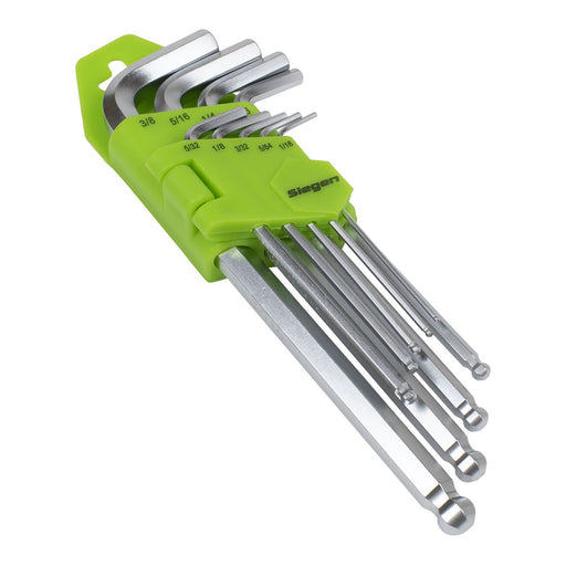 Siegen Siegen Imperial Long Ball-End Hex Key Set 9pc S01261 Siegen - Dynamic Drive
