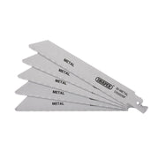 Draper Bi-metal Reciprocating Saw Blades for Metal, 150mm, 14tpi (Pack of 5) Draper - Dynamic Drive