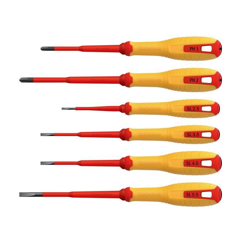 Hultafors VDE Phillips & Slotted Screwdriver Set, 6 Piece Hultafors - Dynamic Drive