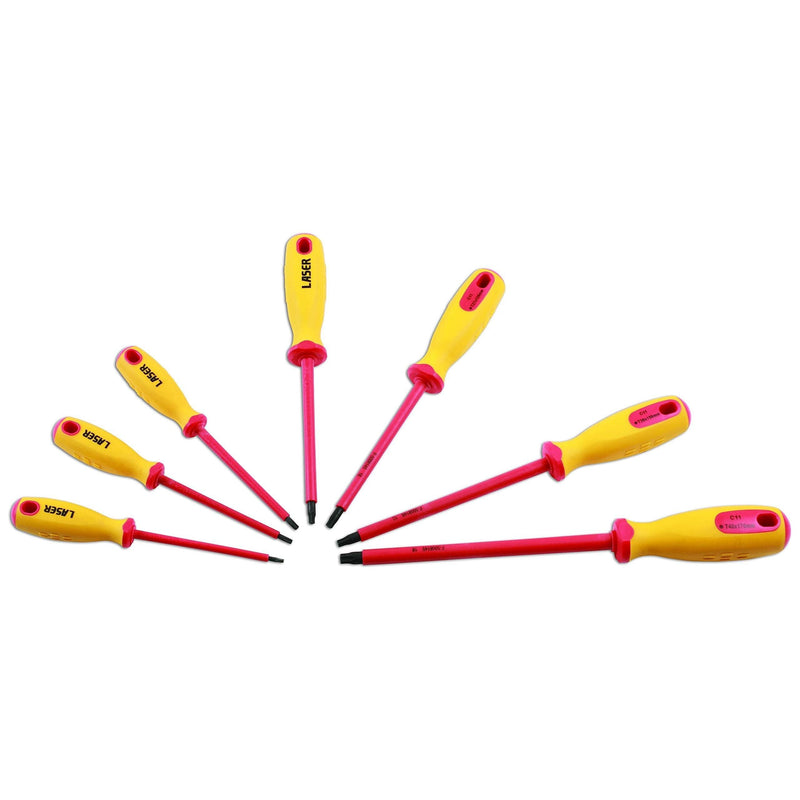Laser Insulated Star Screwdriver Set 7pc 7448 Laser - Dynamic Drive