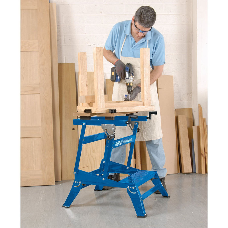 Draper Twin Height Heavy Duty Fold Down Workbench, 650mm 38121 Draper - Dynamic Drive