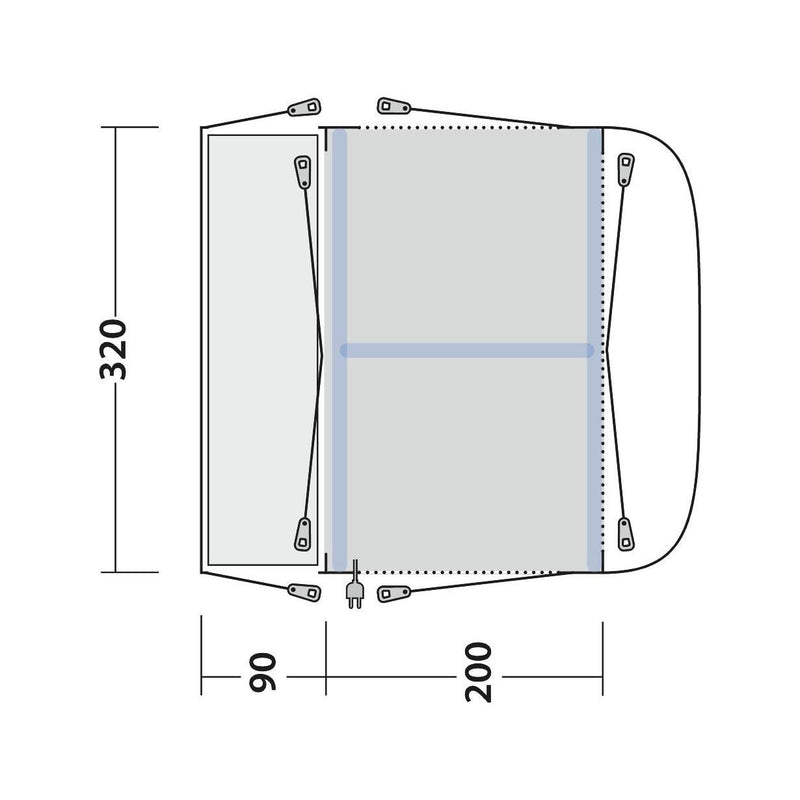 Outwell Parkville 200SA Inflatable Driveaway Campervan Awning Outwell - Dynamic Drive