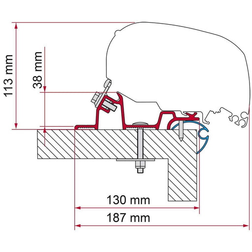 Fiamma Adapter Caravan Standard 450 (98655Z183) Fiamma - Dynamic Drive