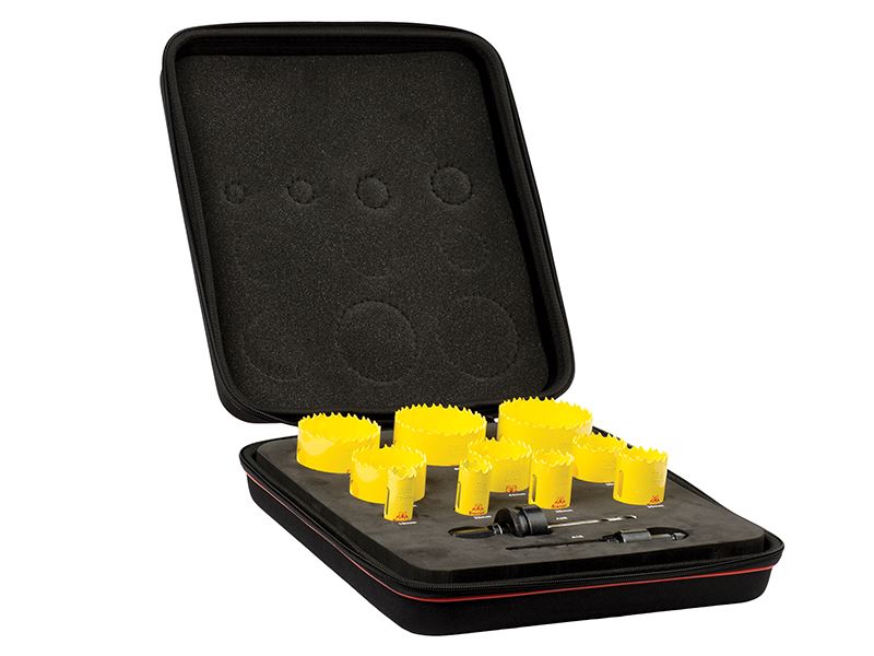 Starrett KDC10022 Deep Cut Bi-Metal Deluxe Plumber's Holesaw Kit, 12 Piece Starrett - Dynamic Drive