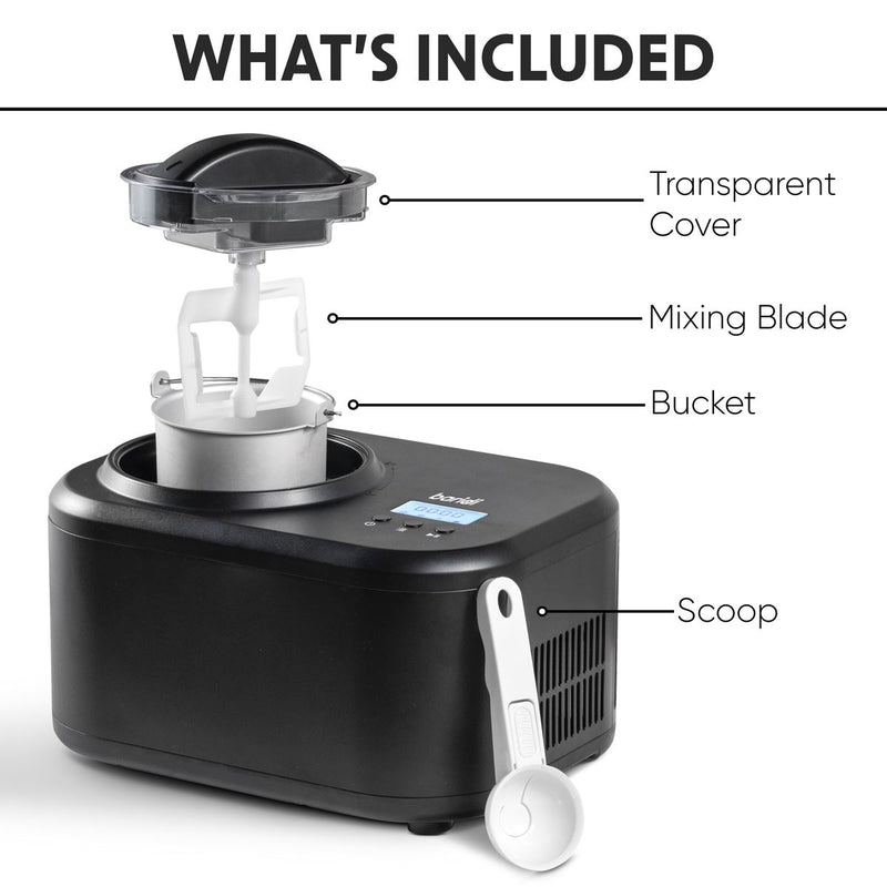 Baridi Automatic Churning Ice Cream Machine 1L - Black DH238 Baridi - Dynamic Drive