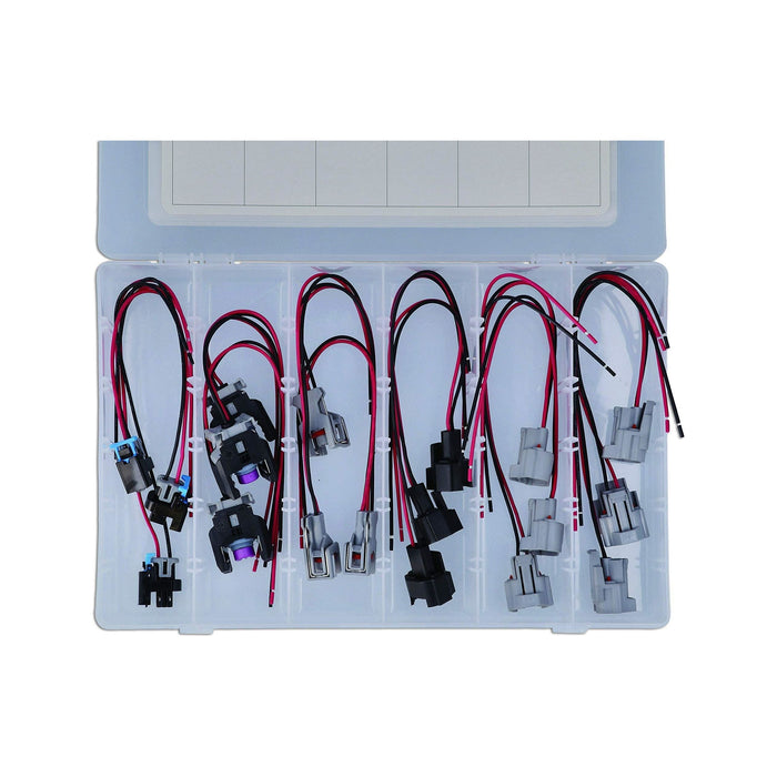 Connect Assorted Delphi & Denso Injector Connector Kit 18pc 37549 Tool Connection - Dynamic Drive