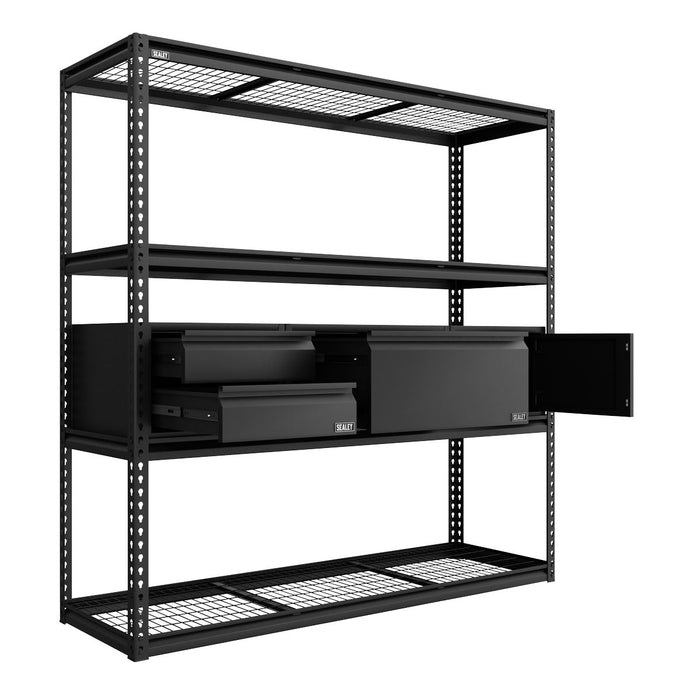 Sealey Heavy-Duty Modular Racking Kit with 3 Storage Units APMRCOMBO1 Sealey - Dynamic Drive