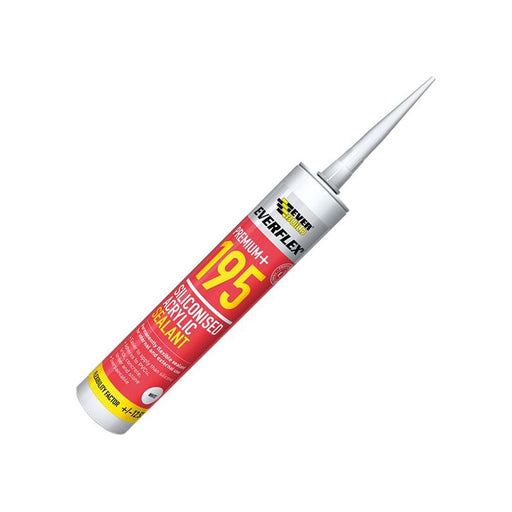Everbuild Sika Everflex® 195 Siliconised Acrylic White 300ml Everbuild Sika - Dynamic Drive