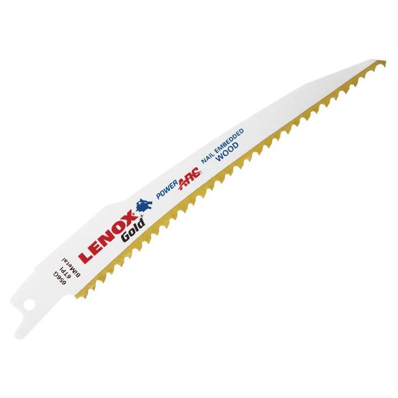 Lenox 656GR Gold® Wood Cutting Reciprocating Saw Blades 150mm 6 TPI (Pack 5) LENOX - Dynamic Drive