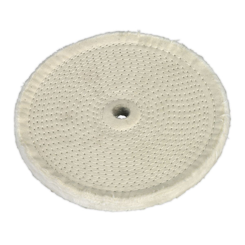 Sealey Buffing Wheel 200 x 16mm 16mm Bore Fine BG200BW Sealey  - Dynamic Drive