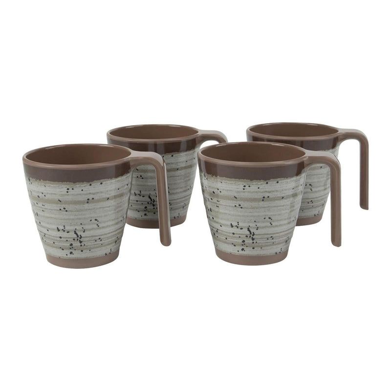 Bo-Camp Mug Halo M Melamine 4 Pieces Beige Bo-Camp - Dynamic Drive