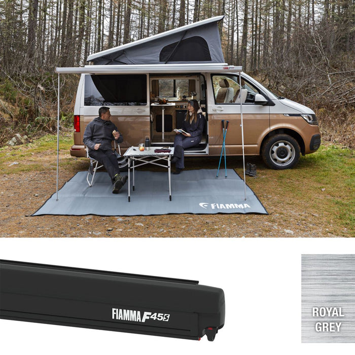 Fiamma F45s 260 Awning for VW T5/T6 Multivan / Transporter (RHD, Royal Grey, Deep Black) Fiamma - Dynamic Drive
