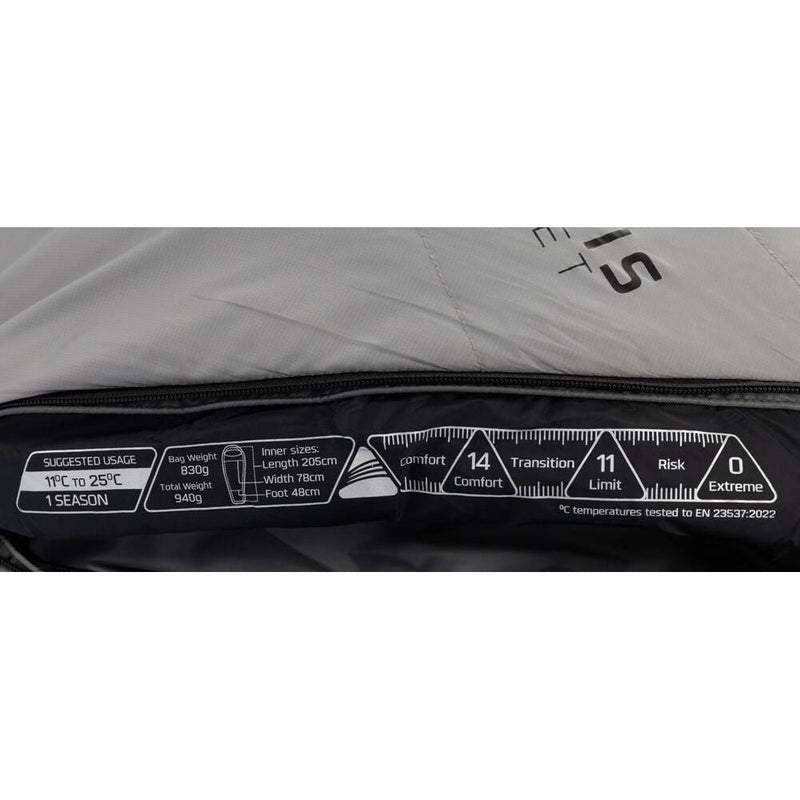 Vango Mantis Planet Sleeping Bag 50L Grey Flannel Vango - Dynamic Drive