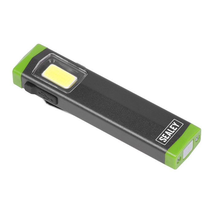 Sealey Mini Hand Torch Aluminium 3W COB LED Sealey  - Dynamic Drive
