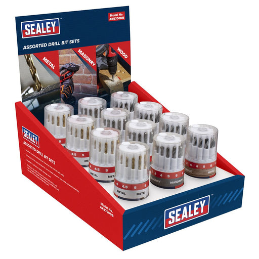 Sealey Assorted Drill Bit Set - Display Box of 12 AK5700DB Sealey - Dynamic Drive