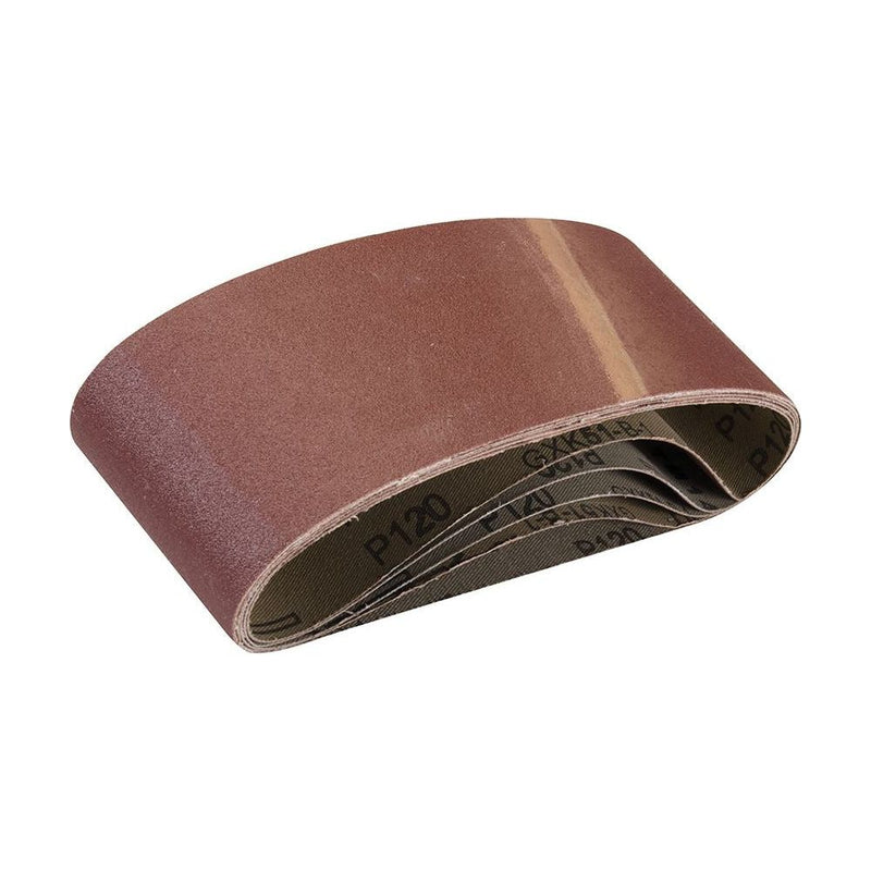 Silverline Sanding Belts 75 x 457mm 5pk 120 Grit Silverline - Dynamic Drive