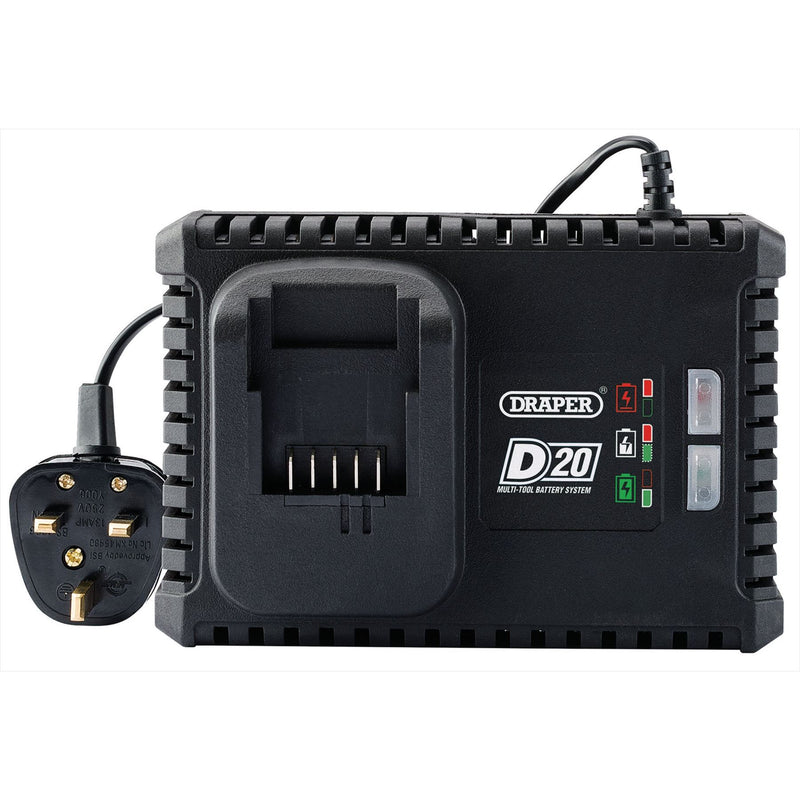 Draper D20 20V Fast Battery Charger, 4A 55913 Draper - Dynamic Drive