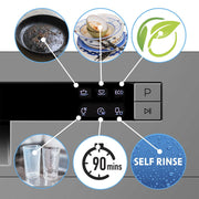 Baridi Tabletop Dishwasher 8 Place Settings 8L Capacity - Silver DH87 Baridi - Dynamic Drive
