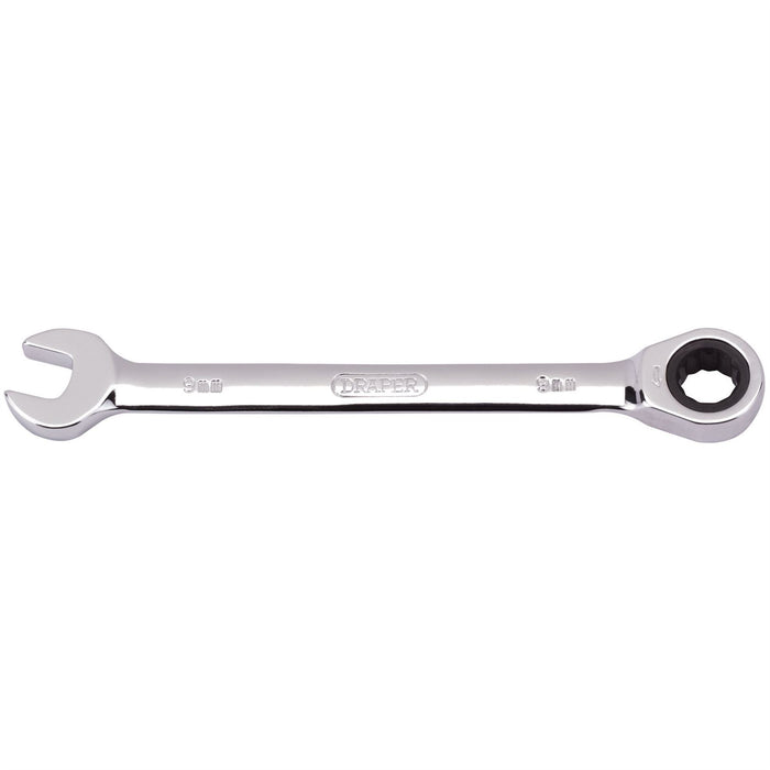 Draper Metric Ratcheting Combination Spanner, 9mm 31006 Draper - Dynamic Drive