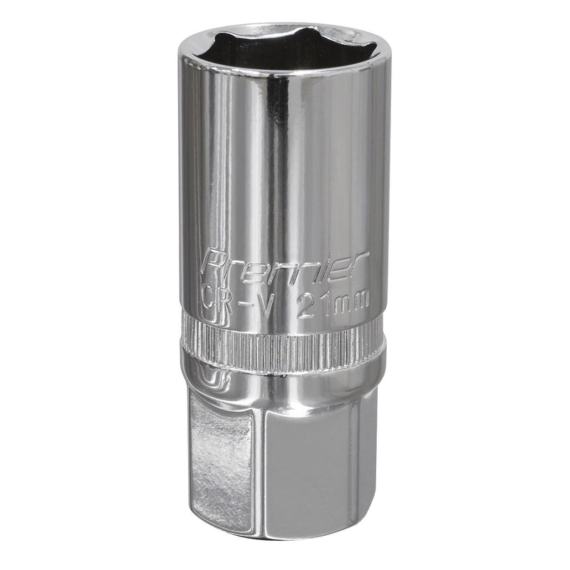 Sealey Spark Plug Socket 21mm 1/2"Sq Drive S12SP14 Sealey - Dynamic Drive