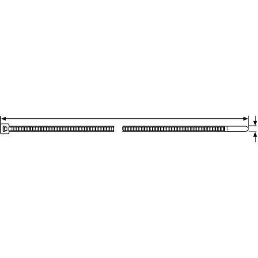 Tool Connection Hellermann Natural Cable Tie 300mm x 7.6mm T120I 100pc 30287 Tool Connection - Dynamic Drive
