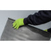 Diamond Grip Extra-Thick Nitrile Powder-Free Gloves Hi-Vis Green XL Pack of 50 Sealey - Dynamic Drive
