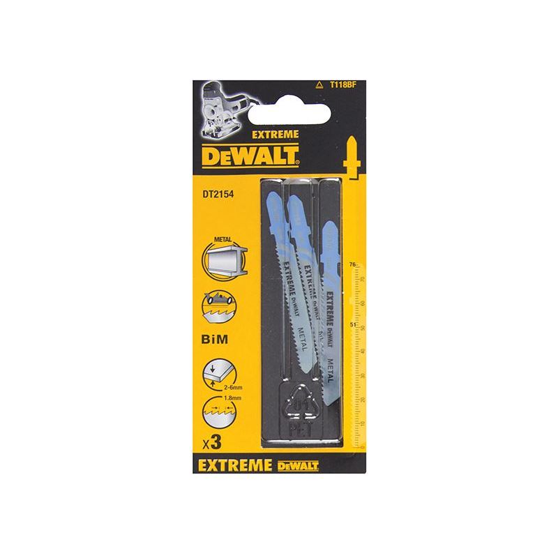 Dewalt Power Tools DT2154 EXTREME Metal Cutting Jigsaw Blades Pack of 3 DeWALT Power Tools - Dynamic Drive