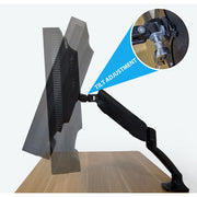 Dellonda Adjustable Single Monitor Arm with 360 Rotation - Black DH24 Dellonda - Dynamic Drive