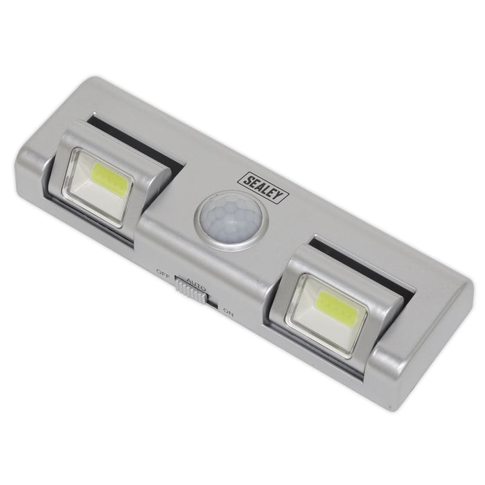 Sealey Auto 8 LED Light with PIR Sensor 3 x AA Cell GL93 Sealey  - Dynamic Drive