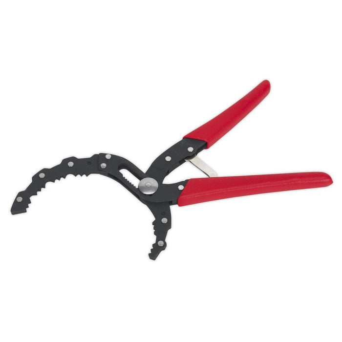 Sealey Auto-Adjusting Oil Filter Pliers Serrated Jaws Sealey  - Dynamic Drive