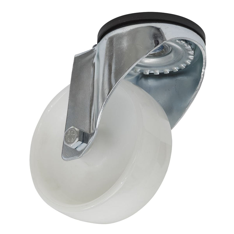 Sealey Castor Wheel Bolt Hole Swivel100mm SCW4100SB Sealey - Dynamic Drive