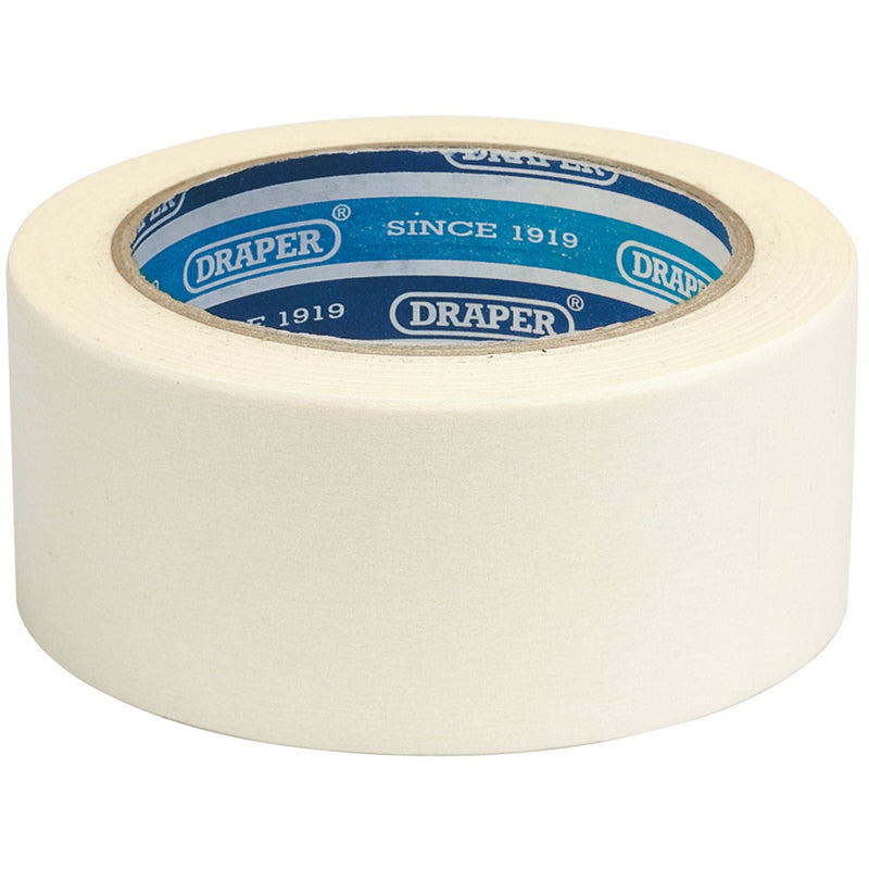Draper Masking Tape Roll, 50m x 50mm 63480 Draper - Dynamic Drive