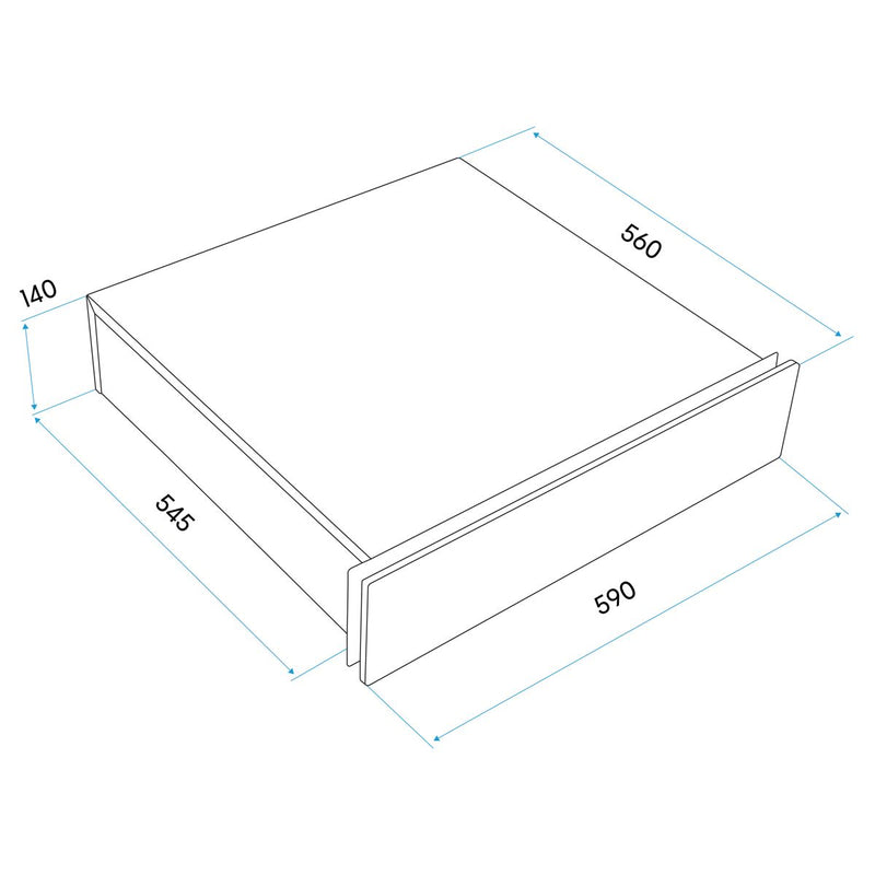 Baridi Integrated Warming Drawer 60cm - Black DH201 Baridi - Dynamic Drive