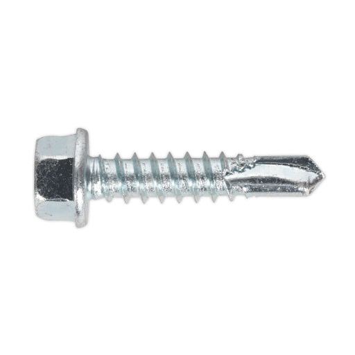 Sealey Self Drilling Screw 5.5 x 25mm Hex Head Zinc Pack of 100 SDHX5525 Sealey - Dynamic Drive