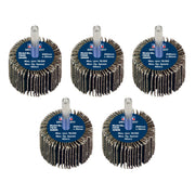 Sealey 40 x 30mm Abrasive Flap Wheel on 6mm Shaft Assorted Grit - Pack of 5 Sealey - Dynamic Drive