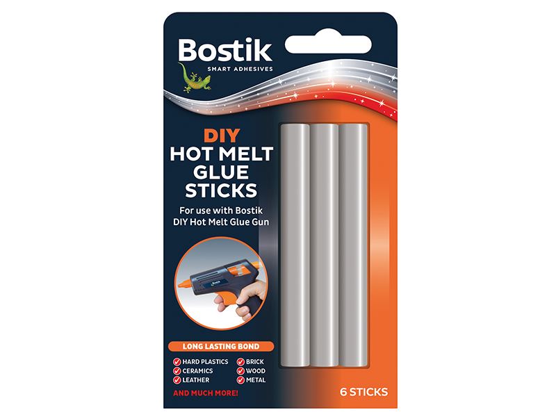 Bostik DIY Hot Melt Glue Sticks (Pack 6) Bostik - Dynamic Drive