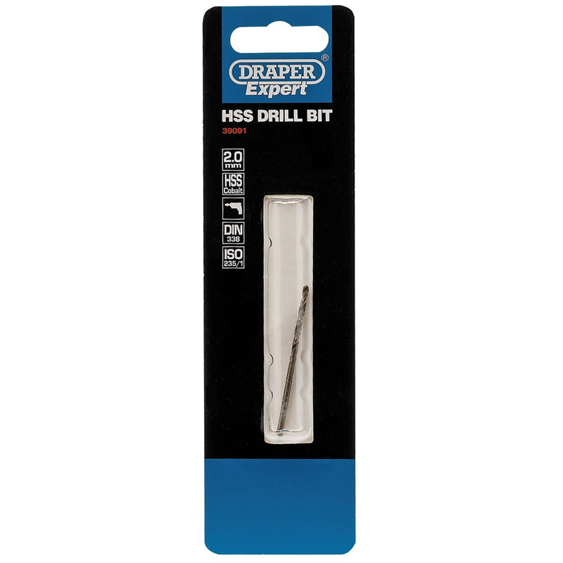 Draper HSS Cobalt Drill Bit, 2.0mm 39091 Draper - Dynamic Drive