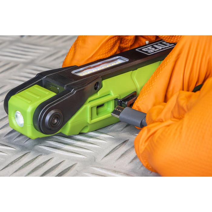 Sealey Rechargeable 360 Inspection Light 10W & 2 x 4W SMD LED - Green LED3605G Sealey - Dynamic Drive