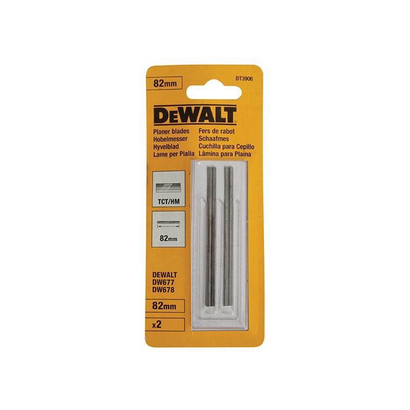 Dewalt Power Tools DT3906 TCT Reversible Planer Blades 82mm (Pack 2) DeWALT Power Tools - Dynamic Drive