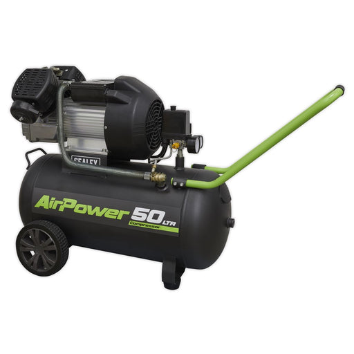 Sealey SAC5030VE Compressor 50ltr V-Twin Direct Drive 3hp Sealey  - Dynamic Drive