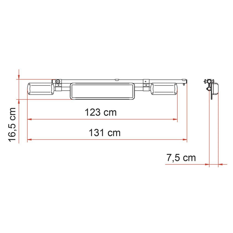 Fiamma Licence Plate Carrier (06146C01-) Fiamma - Dynamic Drive