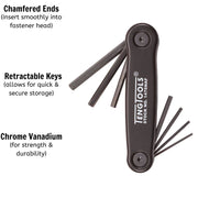 Teng Tools Folding Hex Key Set AF ALU 7 Pieces Teng Tools - Dynamic Drive