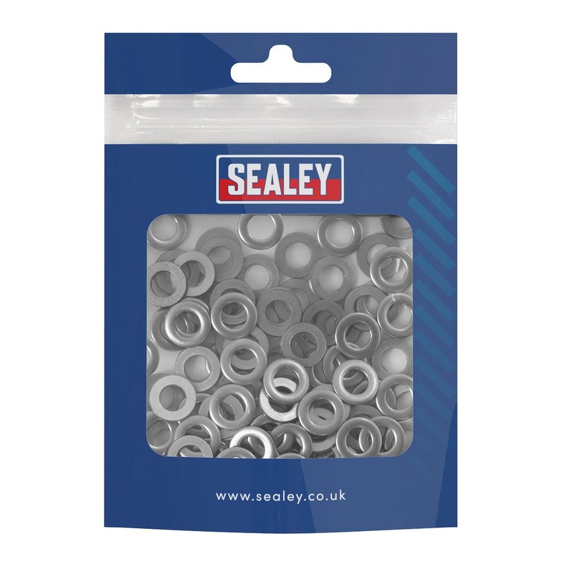 Sealey Flat Washer Stainless Steel M6, DIN 125 - Pack of 100 SSW6 Sealey - Dynamic Drive